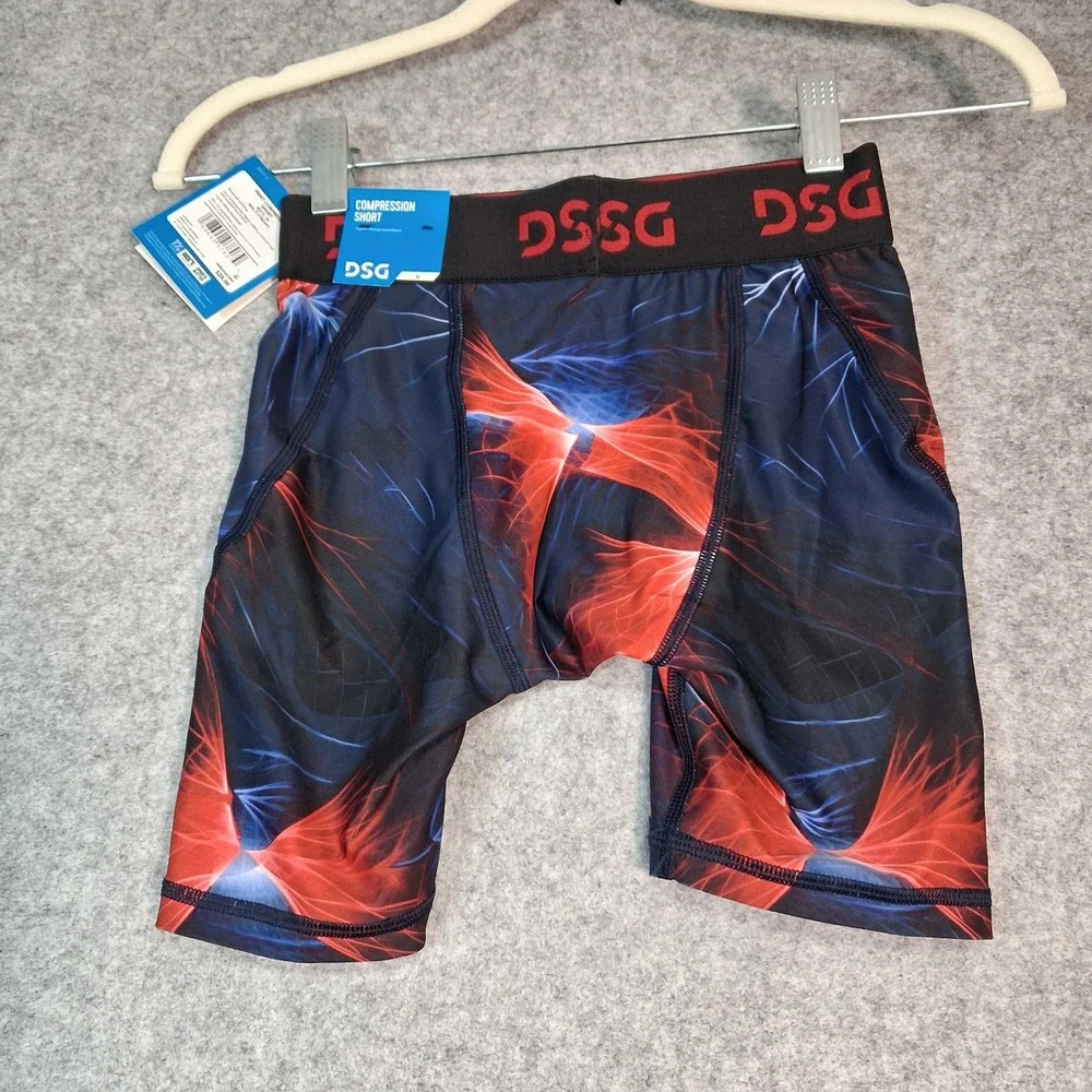 DSG Compression Short Boy Size M Multi Color Print CKP9601CN Athletic Base Layer